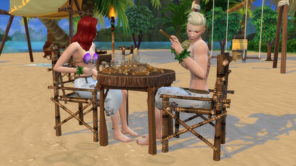  Mod The Sims: Wood Gaming Table by Serinion