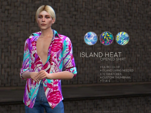  The Sims Resource: Island Heat shirt by sugar owl
