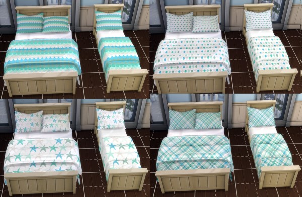  Mod The Sims: Sulani Inspired Bedding Sets by Foxybaby