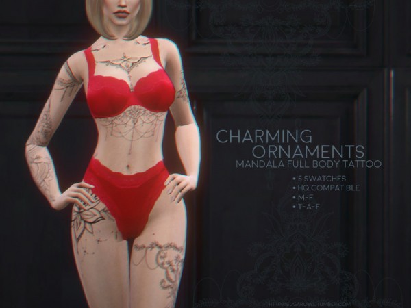  The Sims Resource: Charming Ornaments Tattoo by sugar owl