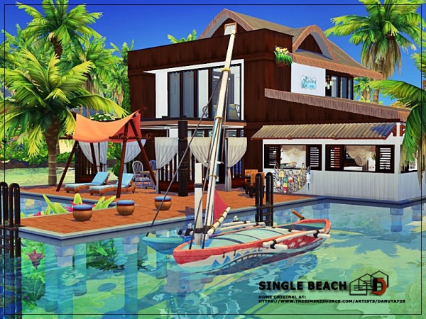  The Sims Resource: Single Beach House by Danuta720