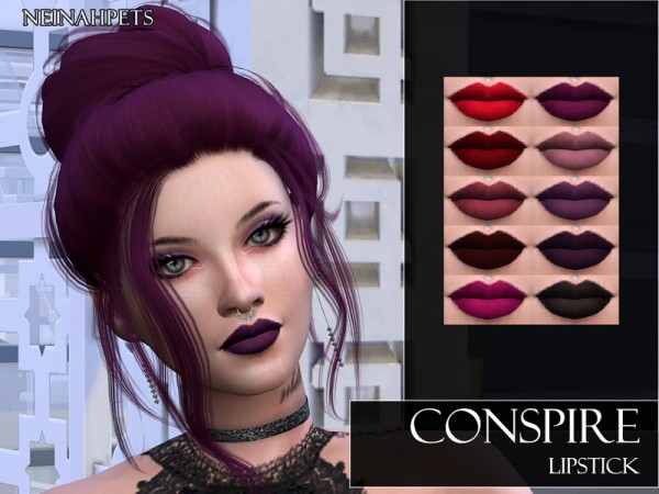  The Sims Resource: Conspire Lipstick by neinahpets