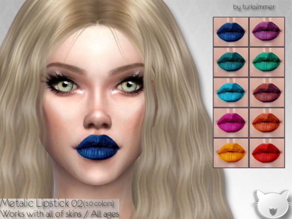  The Sims Resource: Metalic Lipstick 02 by turksimmer