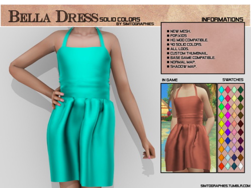  Simtographies: Bella Dress