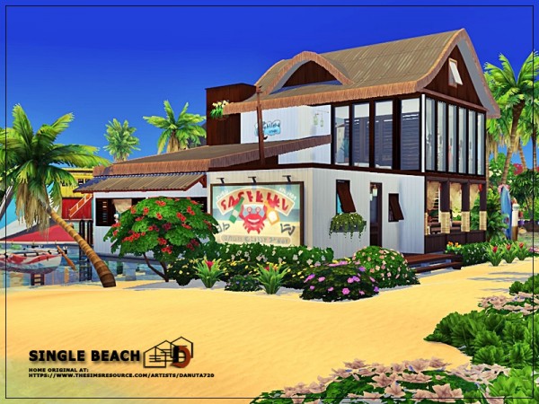  The Sims Resource: Single Beach House by Danuta720