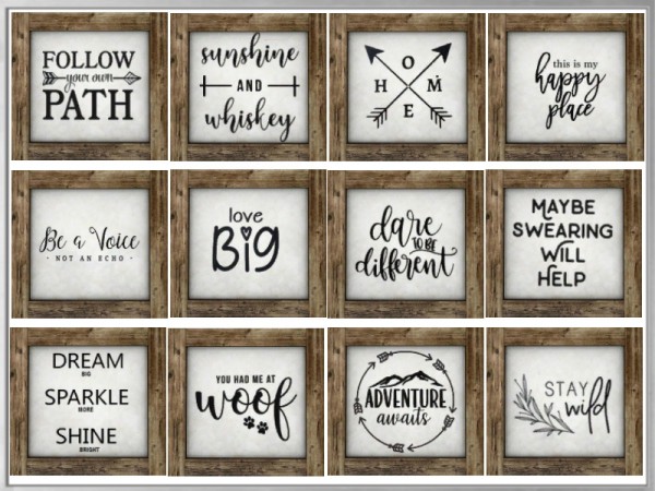  Simthing New: Mini Rustic Table Signs