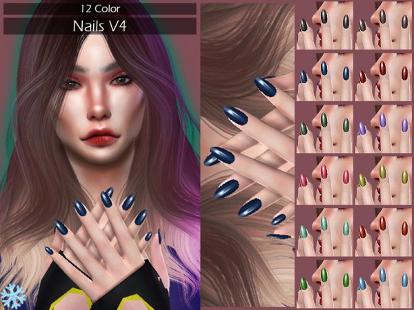  The Sims Resource: Nails V4 by Lisaminicatsims
