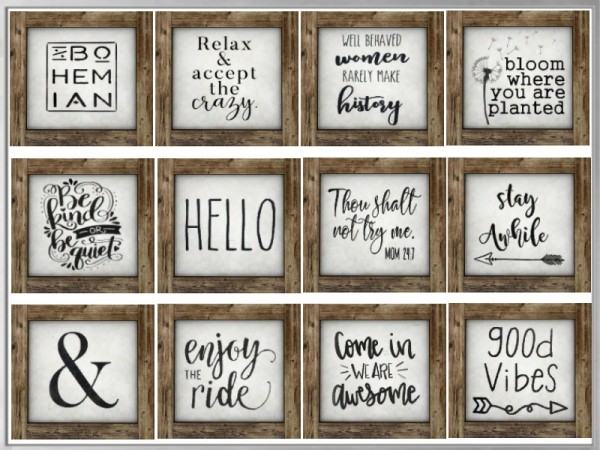  Simthing New: Mini Rustic Table Signs