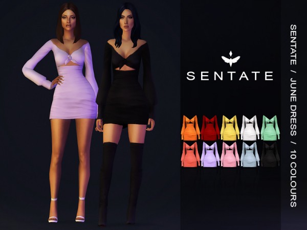  The Sims Resource: June Dress by Sentate