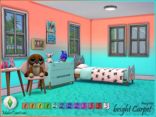  The Sims Resource: Carpet Bright by MahoCreations