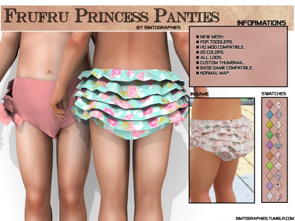  Simtographies: Frufru Princess Panties