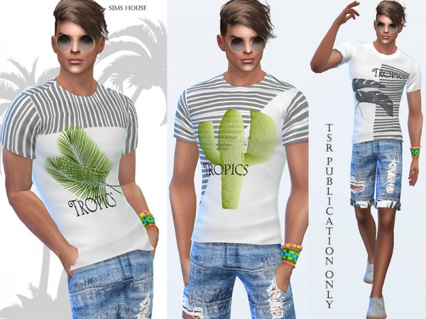 The Sims Resource: Tropics mens T shirt by Sims House