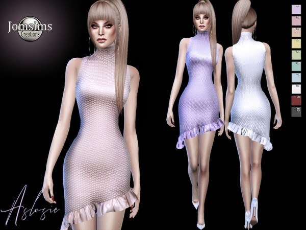 The Sims Resource: Aslosie dress by jomsims • Sims 4 Downloads