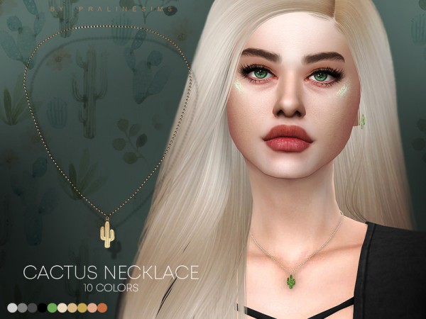  The Sims Resource: Cactus Necklace by Pralinesims