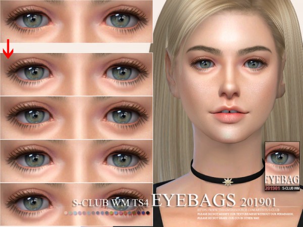  The Sims Resource: Skin Details Eyebags 201901 by S Club