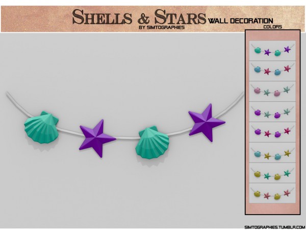  Simtographies: Shells and Stars (Wall Decoration)