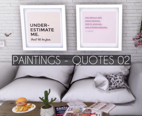  Descargas Sims: Paintings   Quotes 02