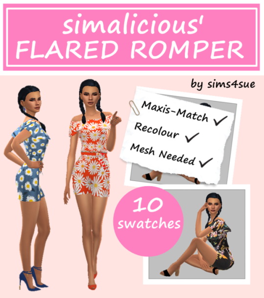  Sims 4 Sue: Frilled romper
