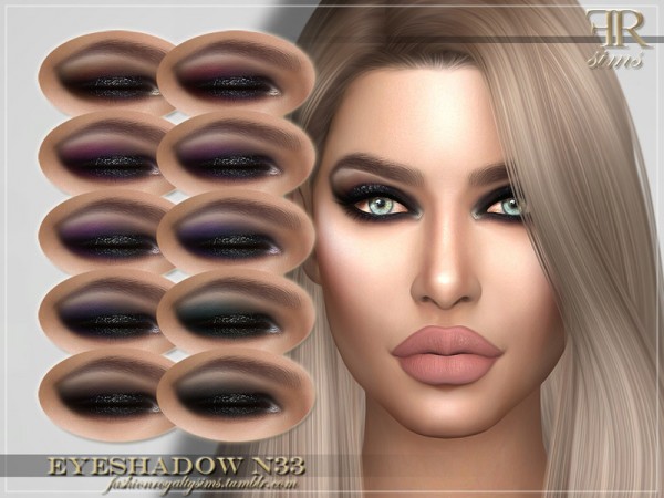  The Sims Resource: Eyeshadow N33 by FashionRoyaltySims