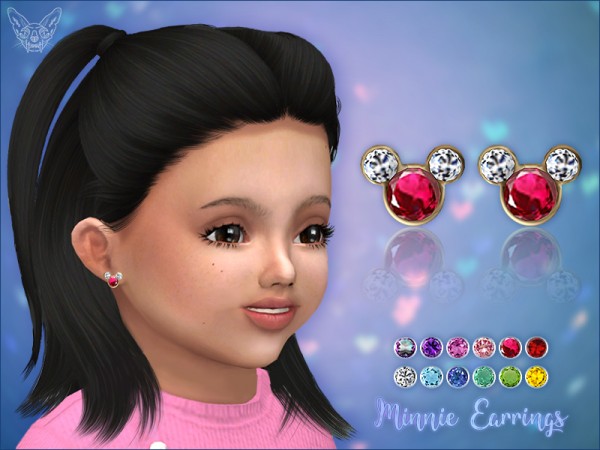  Giulietta Sims: Minnie Earrings With Birthstones For Toddlers