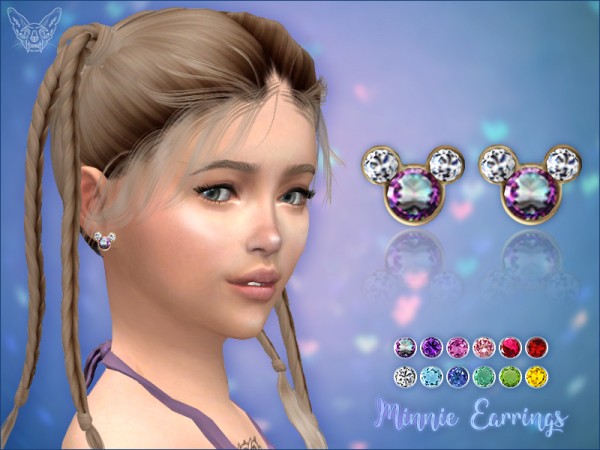  Giulietta Sims: Minnie Earrings With Birthstones For Kids