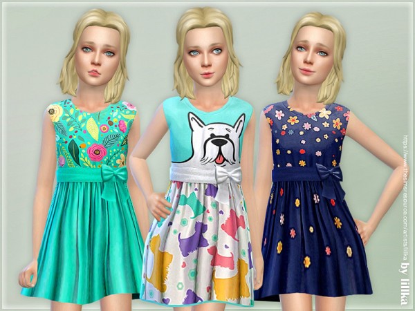  The Sims Resource: Girls Dresses Collection P128 by lillka