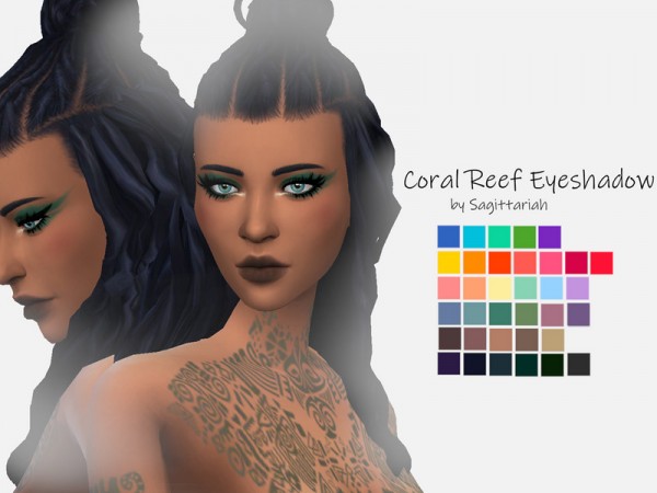  The Sims Resource: Coral Reef Eyeshadow by Sagittariah