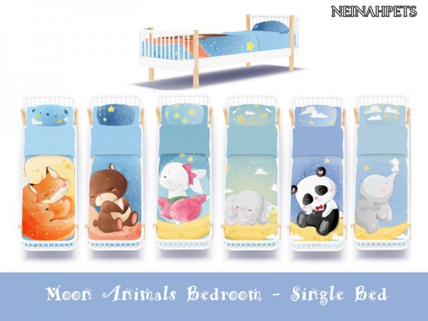  The Sims Resource: Moon Animals Bedroom Collection by neinahpets