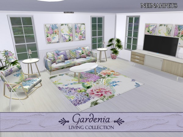  The Sims Resource: Gardenia Living Collection by neinahpets
