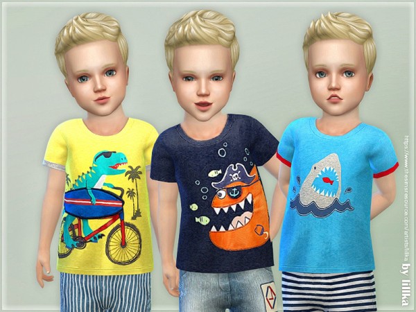  The Sims Resource: T Shirt Toddler Boys P03 by lillka