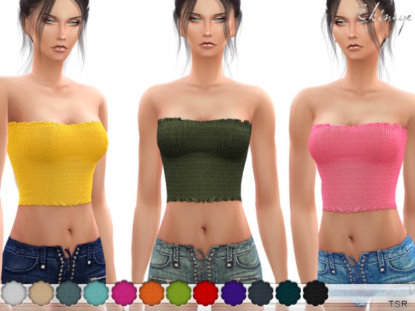  The Sims Resource: Smocked Tube Top by ekinege