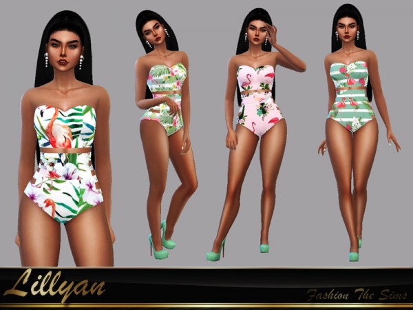  The Sims Resource: Swimsuit Sellena by LYLLYAN