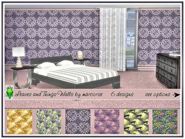  The Sims Resource: Leaves and Things Walls by marcorse