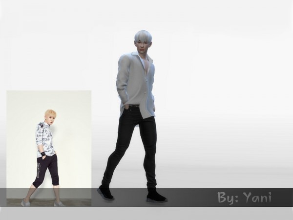  The Sims Resource: Wonho pose pack by YaniSim
