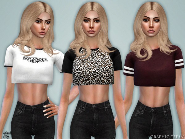  The Sims Resource: Graphic Tee 07 by Black Lily