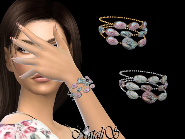  The Sims Resource: Mother of pearl beads bracelet by NataliS