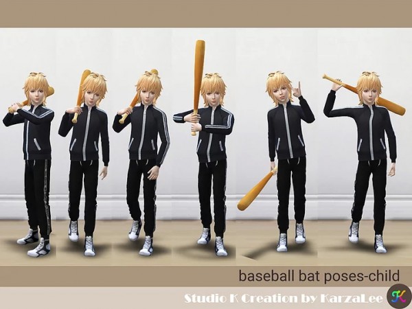 Studio K Creation: Baseball bat and poses