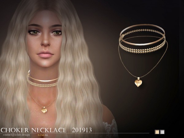  The Sims Resource: Necklace 201913 by S Club