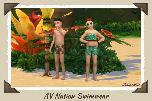  Strenee sims: AV Nation Inspired Swimwear for the Family