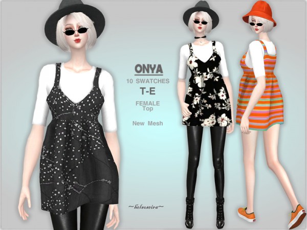  The Sims Resource: ONYA   Overalls Top by Helsoseira