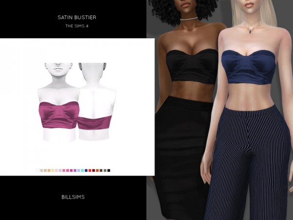  The Sims Resource: Satin Bustier by Bill Sims