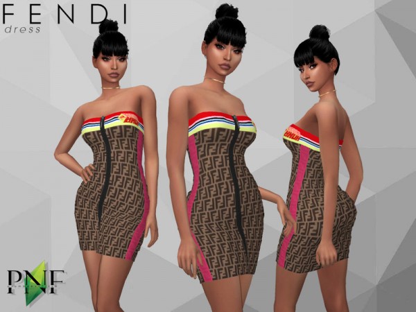  The Sims Resource: F dress by Plumbobs n Fries