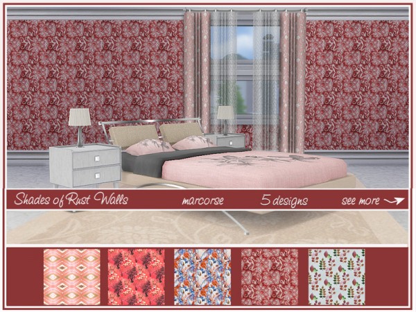  The Sims Resource: Shades of Rust Walls by marcorse