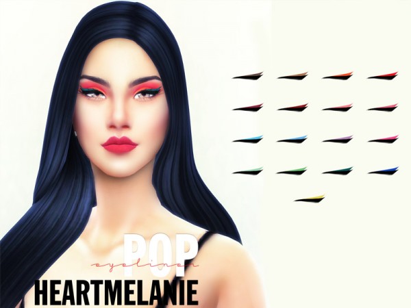  The Sims Resource: POP   EyeLiner   Heart Melanie by Sims4LifeStories