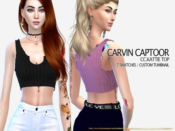  The Sims Resource: Kattie top by carvin captoor