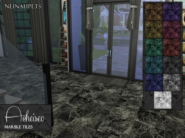  The Sims Resource: Acheiseo Marble Tile Floors by neinahpets