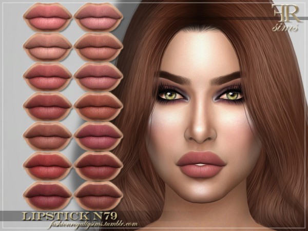  The Sims Resource: Lipstick N79 by FashionRoyaltySims