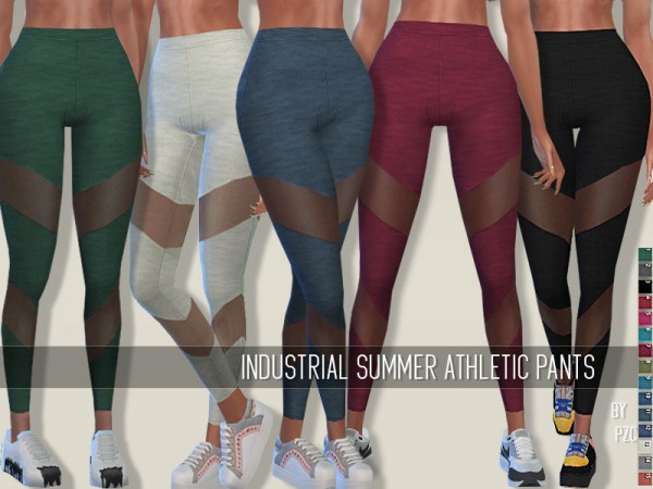  The Sims Resource: Industrial Summer Athletic Pants by Pinkzombiecupcakes