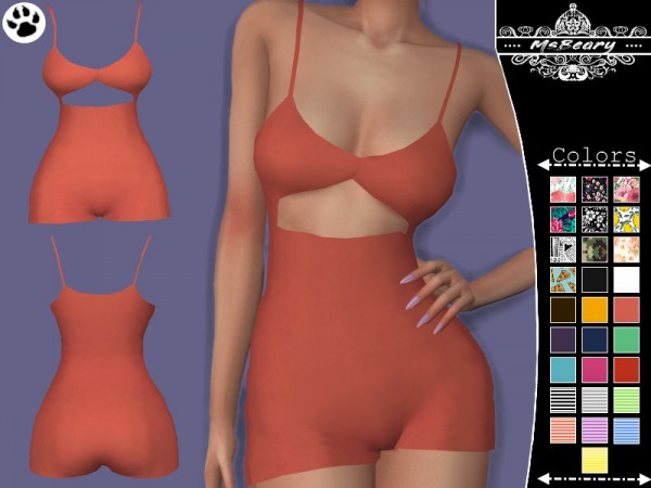 The Sims Resource: Front Cut Romper by MsBeary