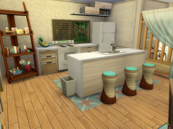  The Sims Resource: Tropical Beach house by Mini Simmer
